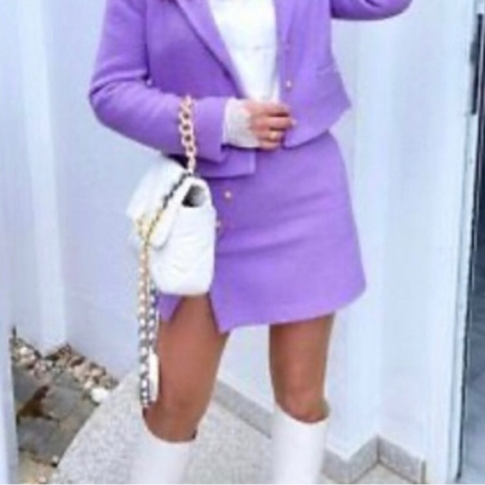 Zara purple mini skirt